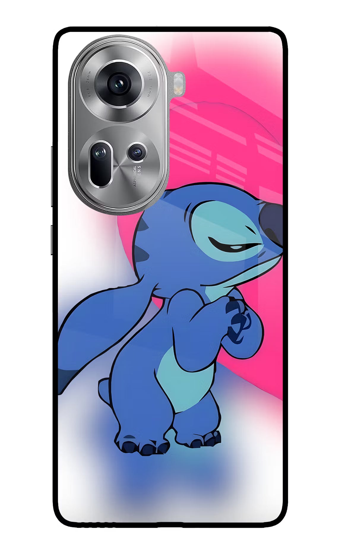 Stitch Hug Oppo Reno11 Glass Case