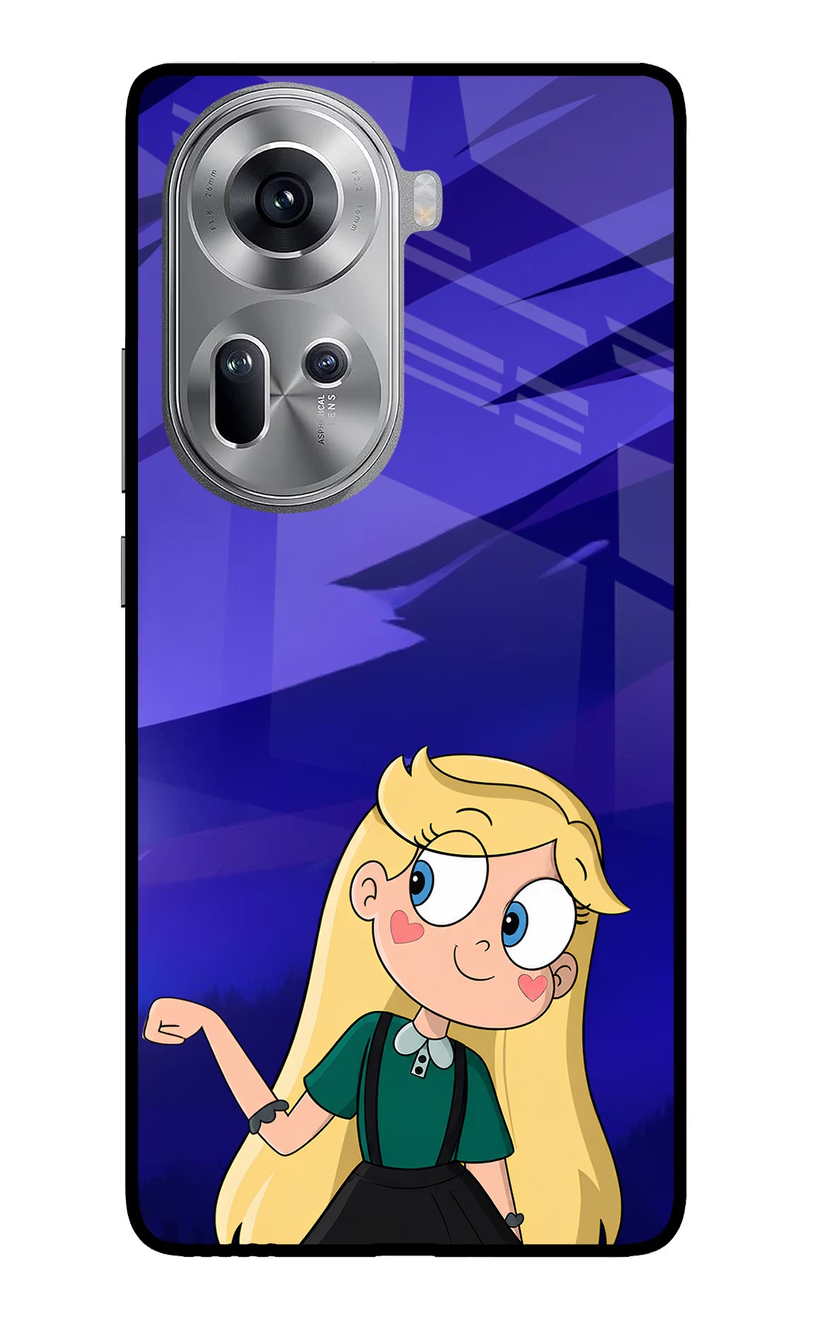 Star Glow Oppo Reno11 Glass Case