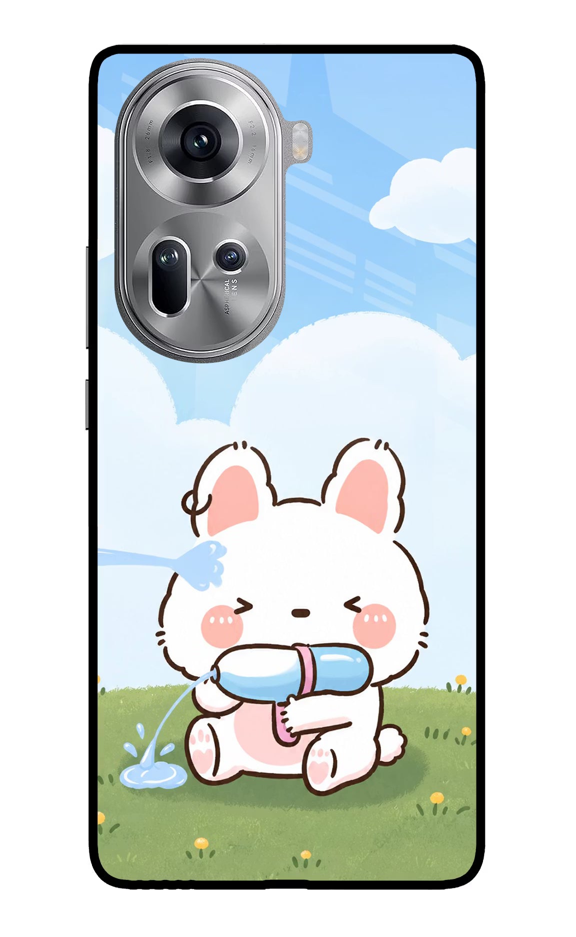Bunny Treat Oppo Reno11 Glass Case