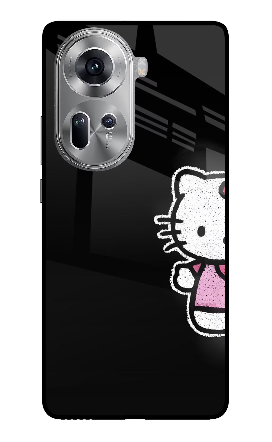 Kitty Charm Oppo Reno11 Glass Case