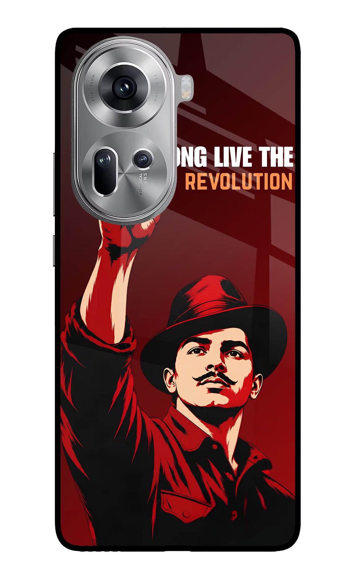 Bhagat Singh Revolution Oppo Reno11 Glass Case