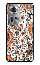 White Mayura Oppo Reno11 Glass Case