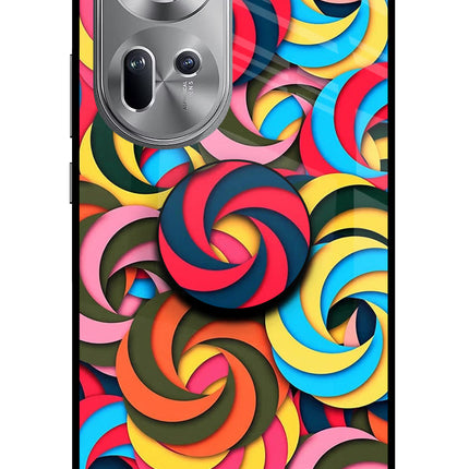 Spiral Pattern Oppo Reno11 Pop Case by Casekaro