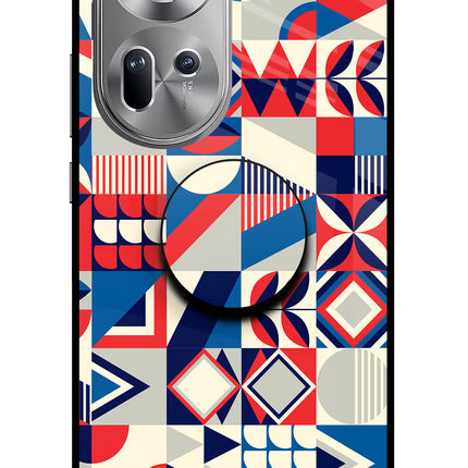 Colorful Pattern Oppo Reno11 Pop Case by Casekaro