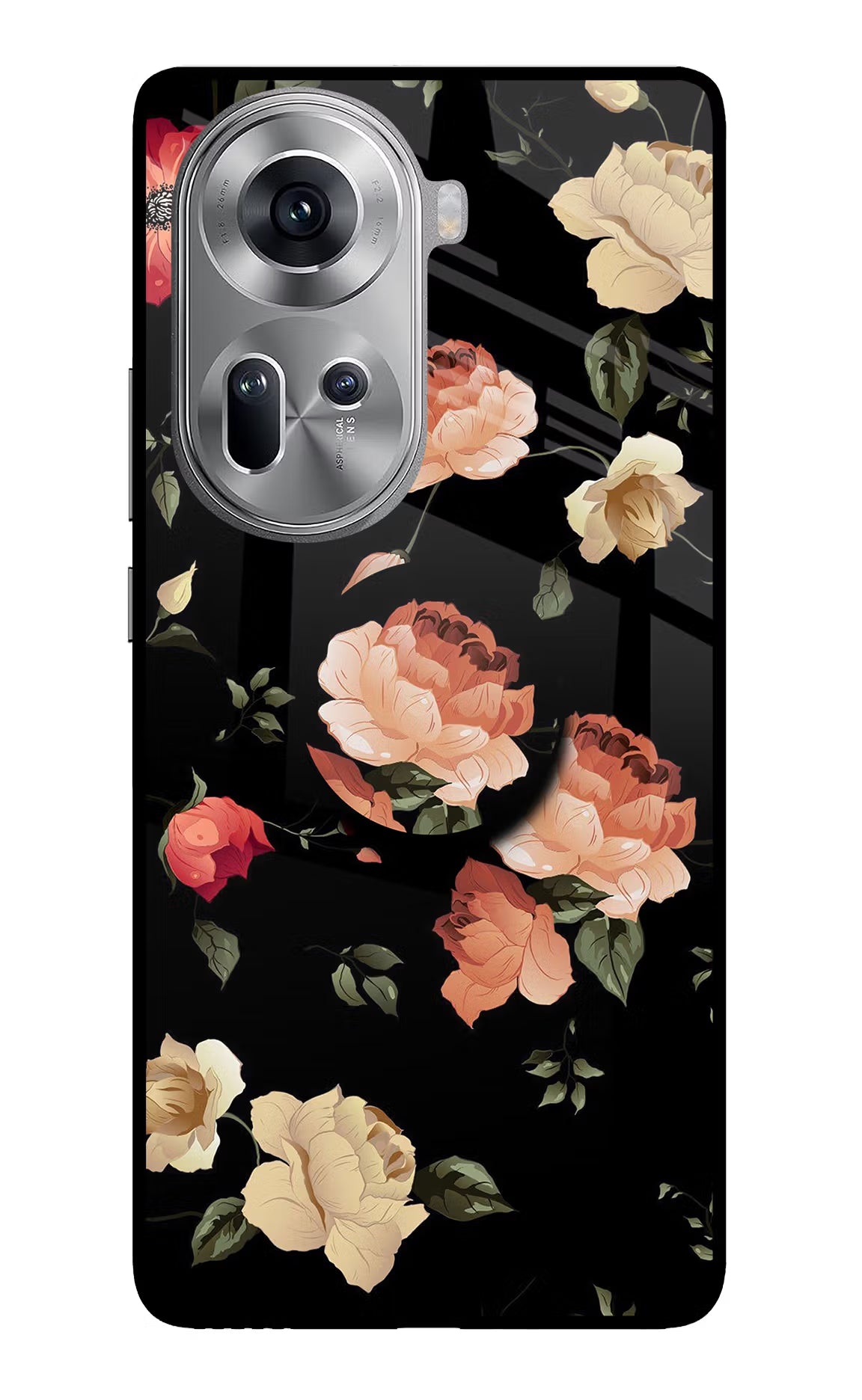 Flowers Oppo Reno11 Glass Case