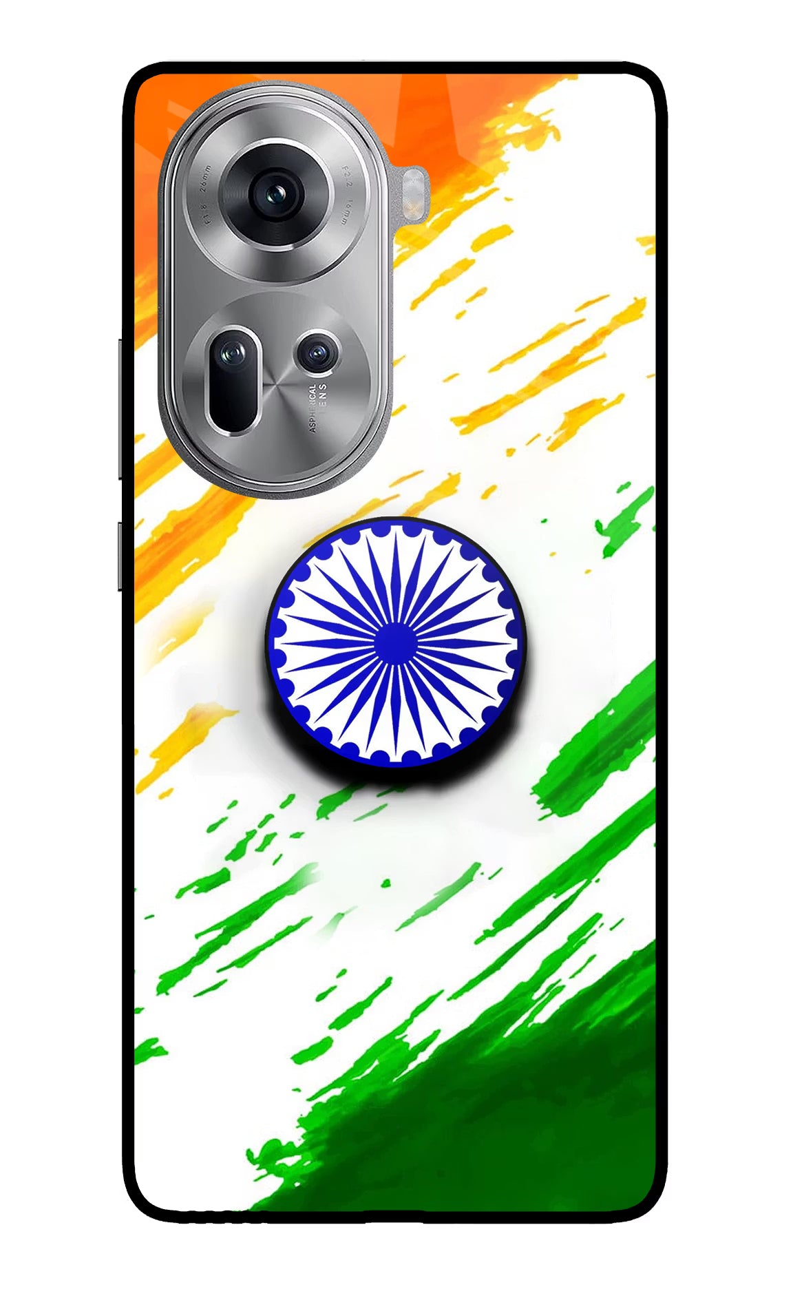Indian Flag Ashoka Chakra Oppo Reno11 Pop Case by Casekaro