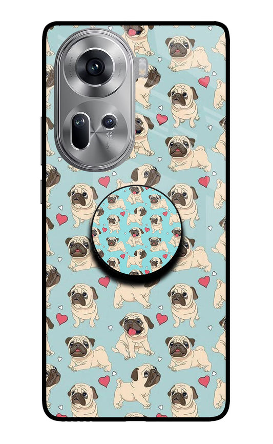 Pug Dog Oppo Reno11 Glass Case