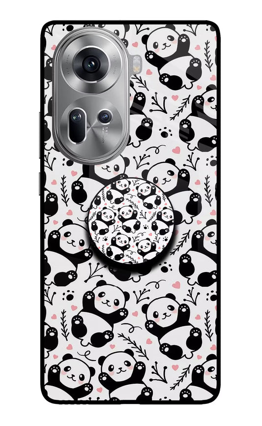 Cute Panda Oppo Reno11 Glass Case