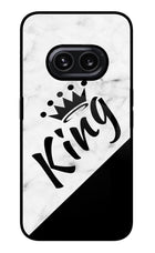 King Nothing Phone 2A Glass Case Back Cover by Casekaro