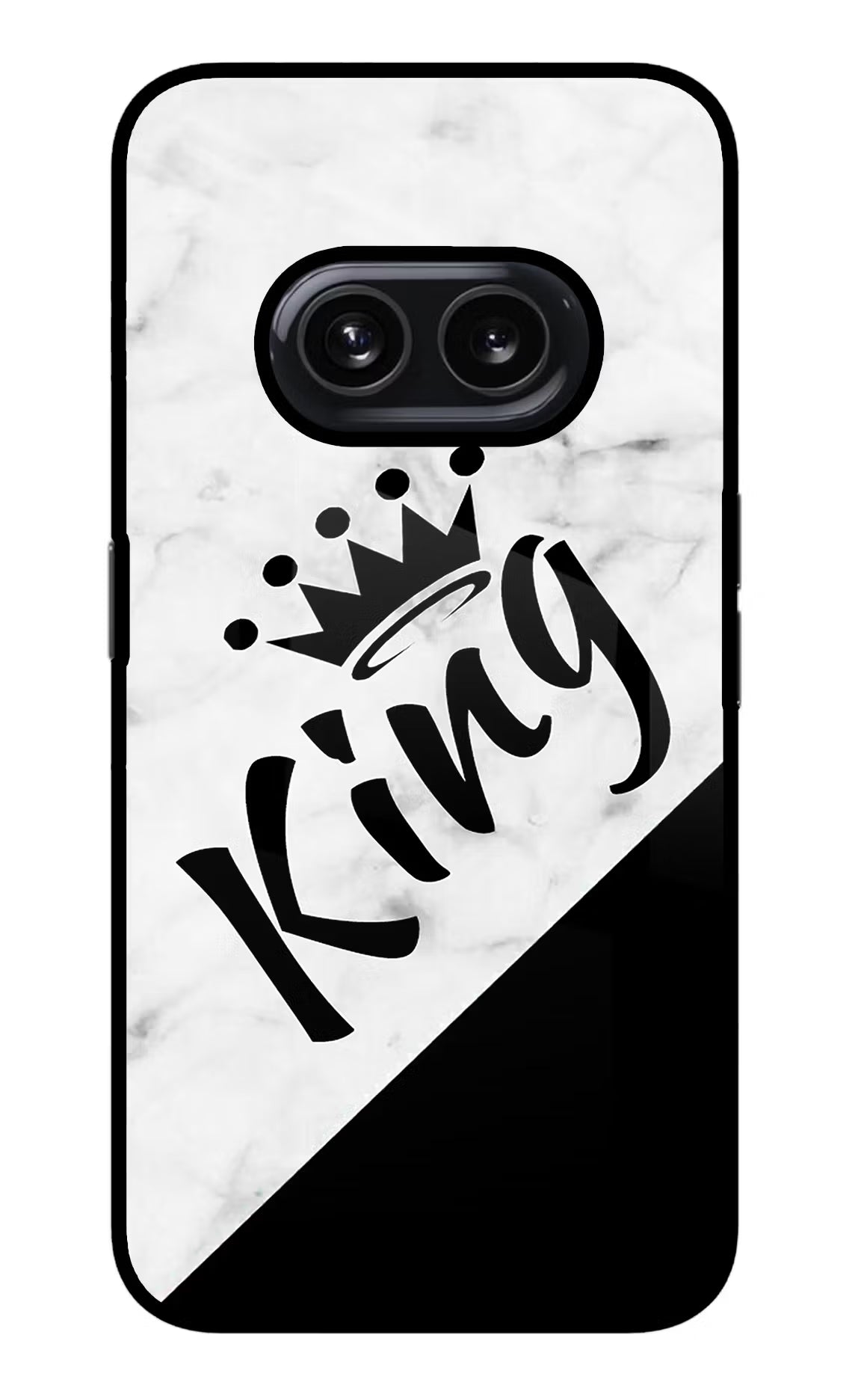 King Nothing Phone 2A Glass Case Back Cover by Casekaro