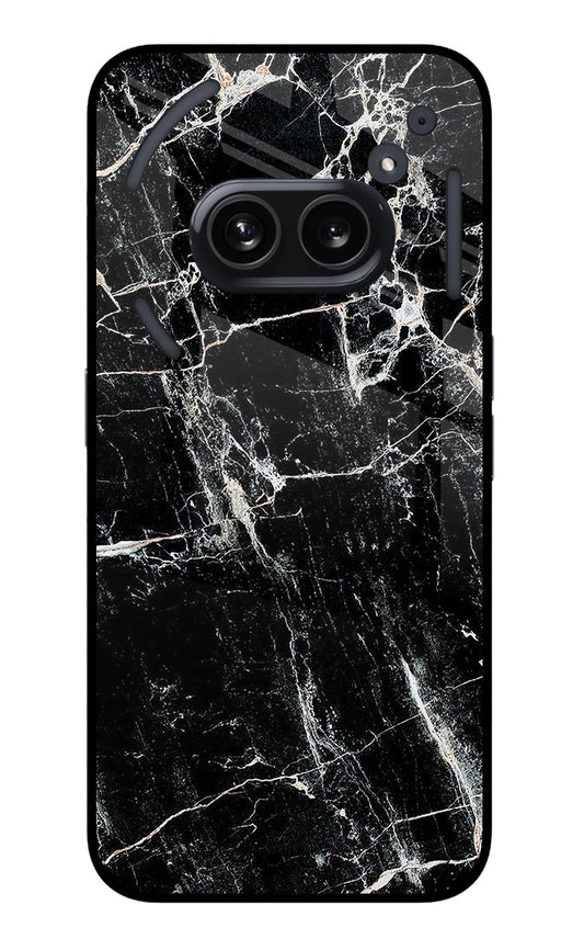 Black Marble Texture Nothing Phone 2A Glass Case