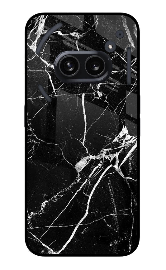 Black Marble Pattern Nothing Phone 2A Glass Case