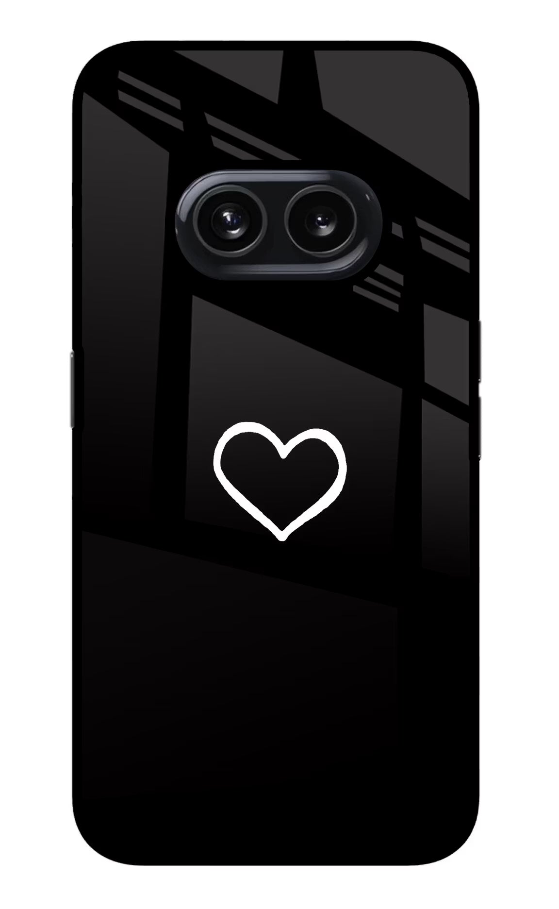 Heart Nothing Phone 2A Glass Case Back Cover by Casekaro