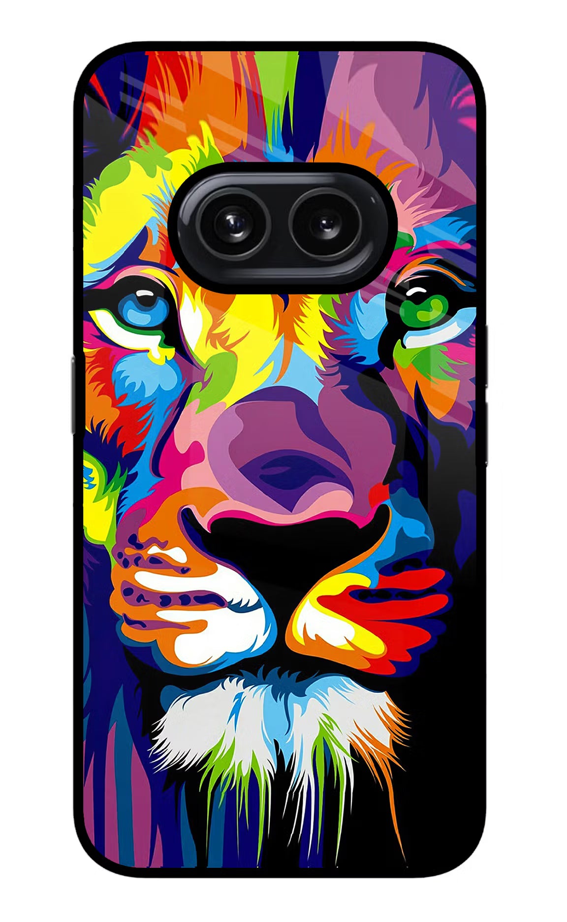 Lion Nothing Phone 2A Glass Case Back Cover by Casekaro
