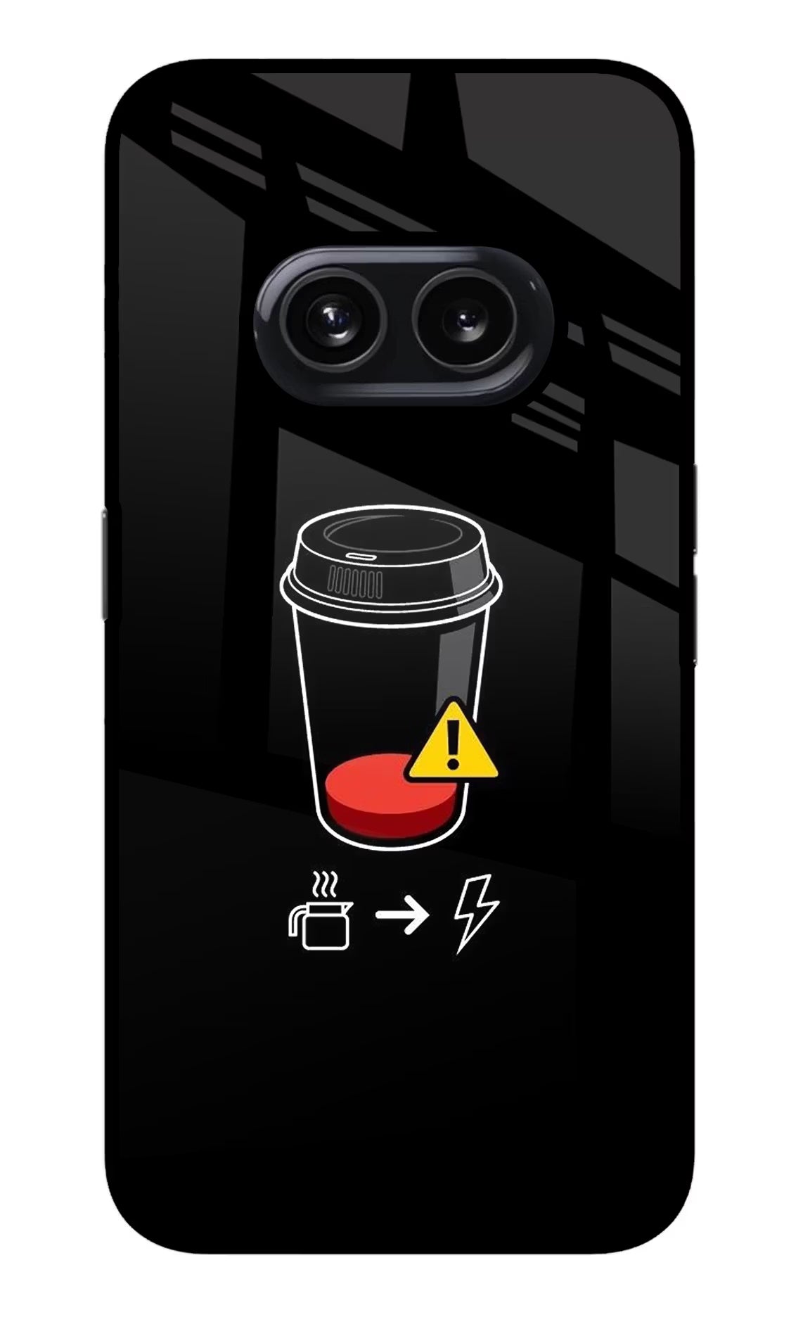 Coffee Nothing Phone 2A Glass Case Back Cover by Casekaro