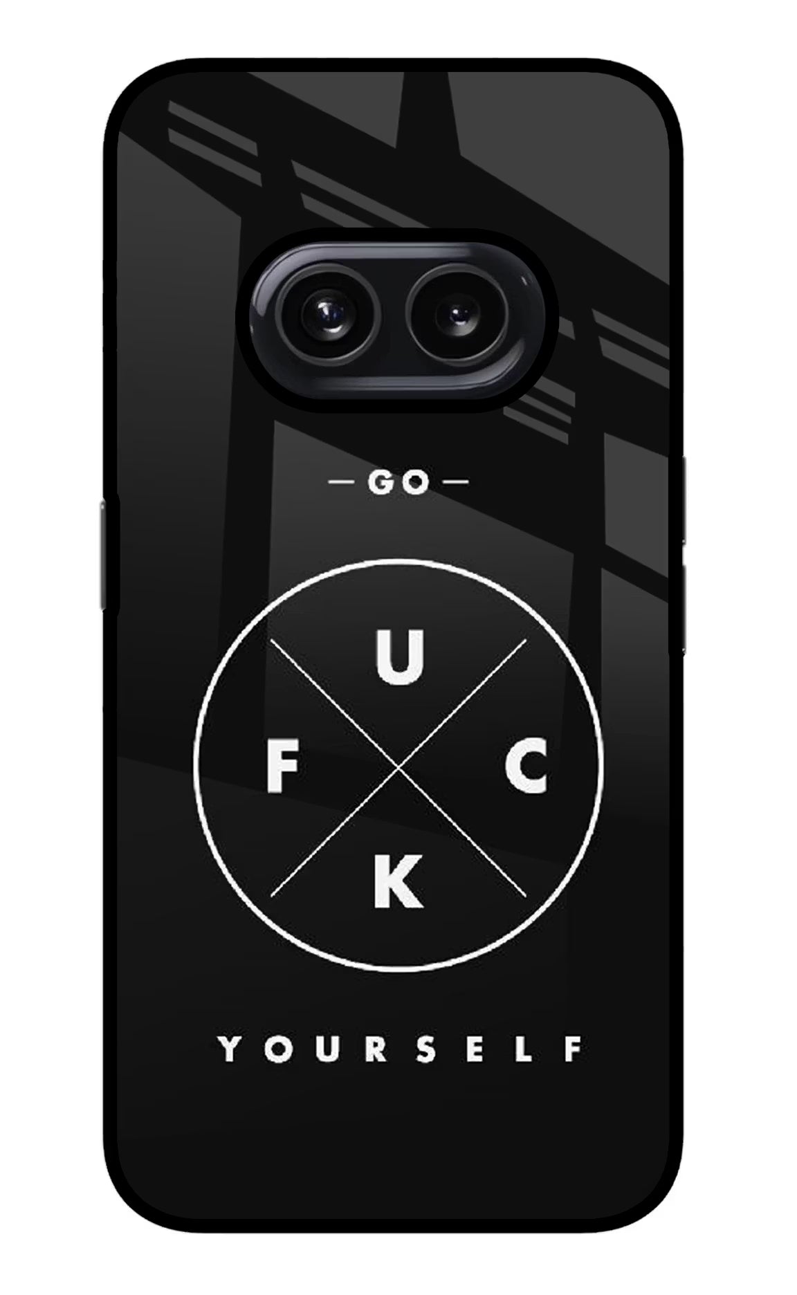Go Fuck Yourself Nothing Phone 2A Glass Case Back Cover by Casekaro