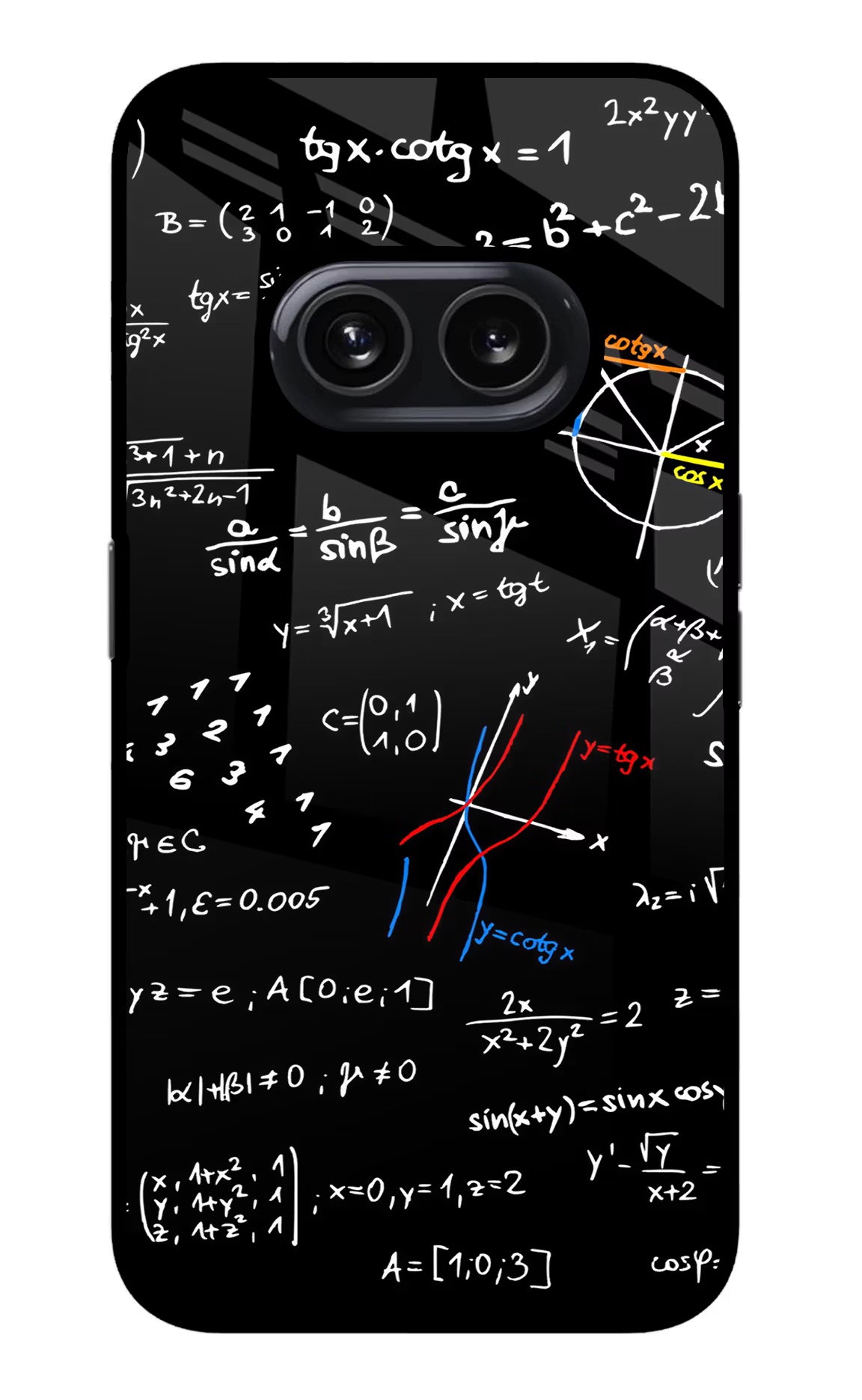 Mathematics Formula Nothing Phone 2A Glass Case Back Cover by Casekaro