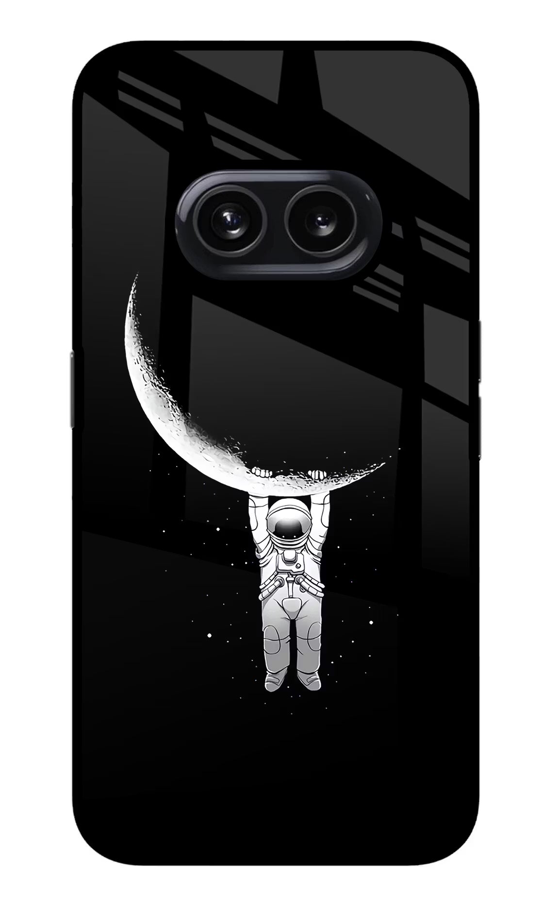 Moon Space Nothing Phone 2A Glass Case Back Cover by Casekaro