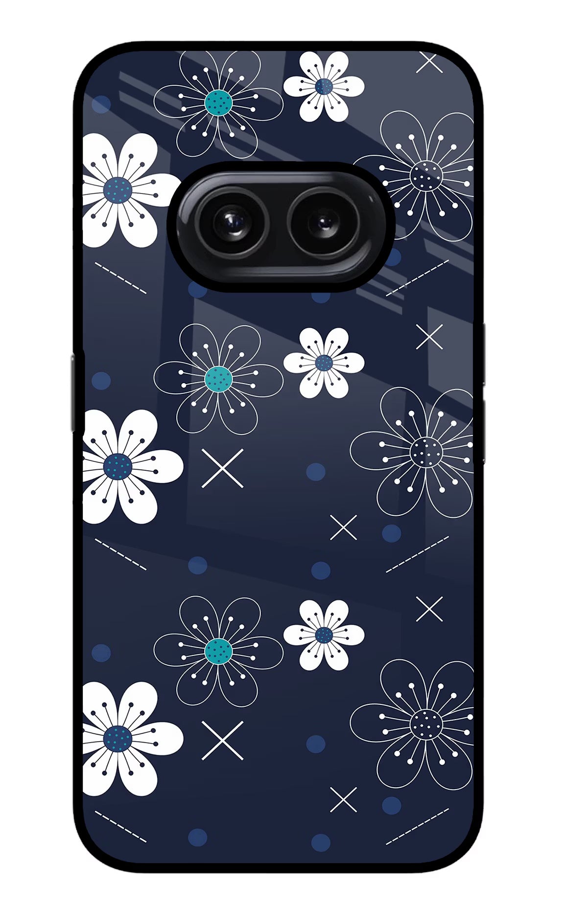 Flowers Nothing Phone 2A Glass Case Back Cover by Casekaro