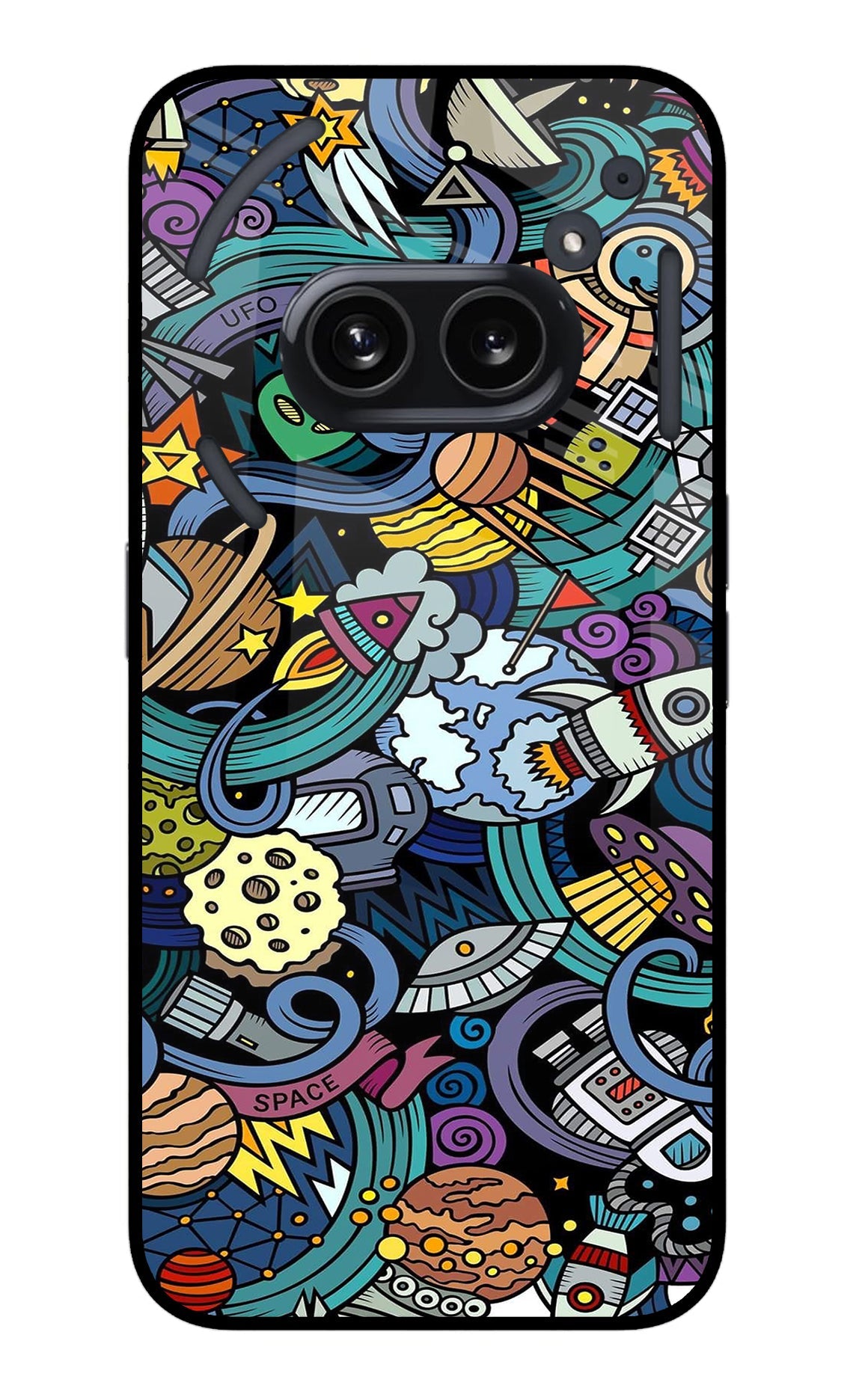 Space Abstract Nothing Phone 2A Glass Case