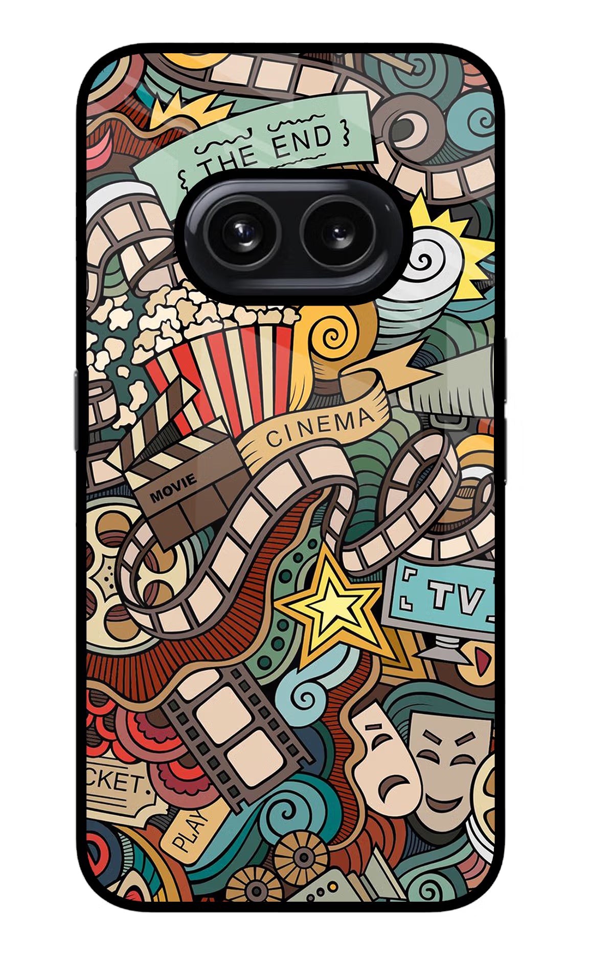 Cinema Abstract Nothing Phone 2A Glass Case Back Cover by Casekaro