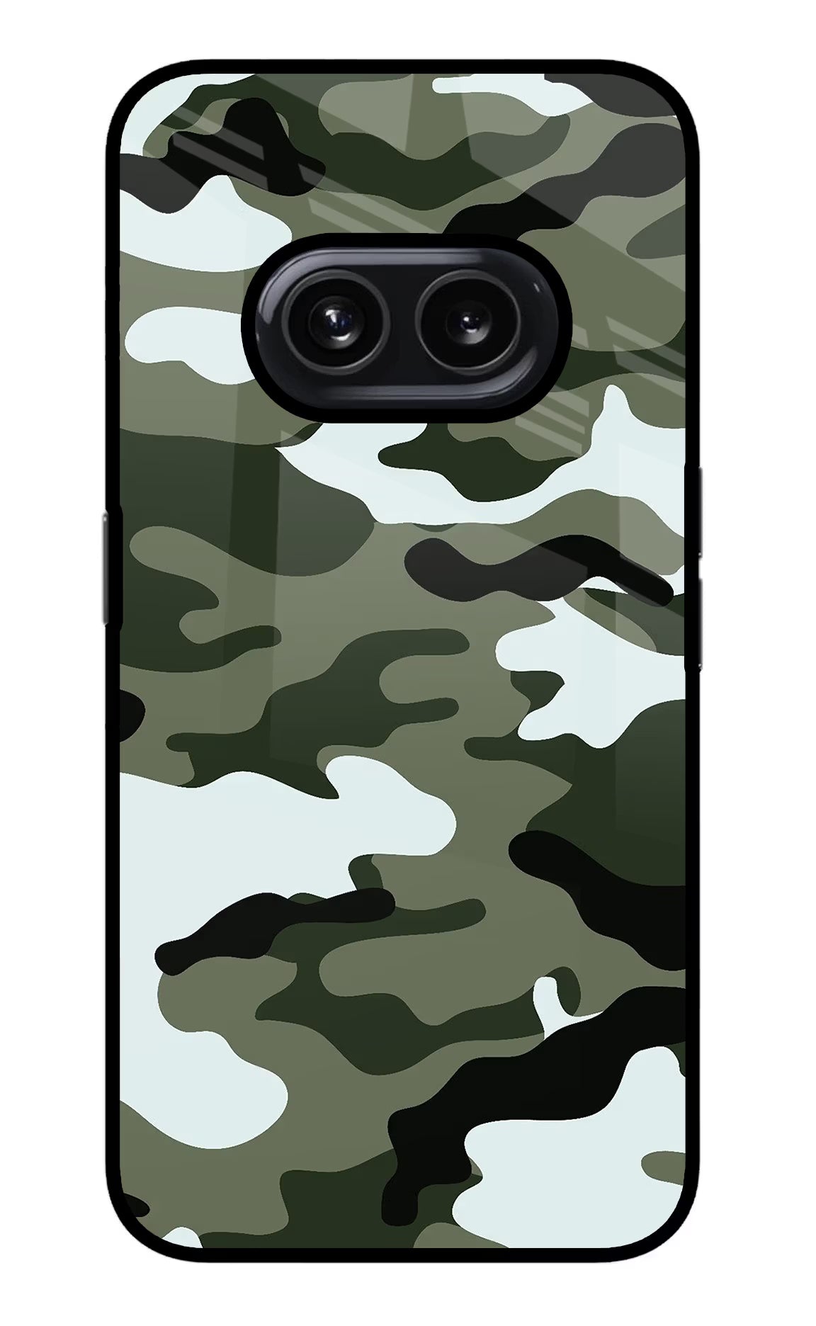 Camouflage Nothing Phone 2A Glass Case Back Cover by Casekaro