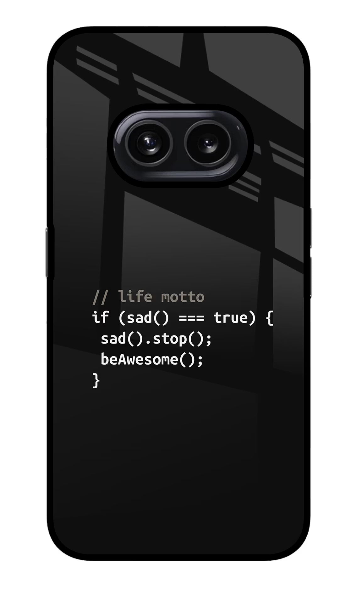 Life Motto Code Nothing Phone 2A Glass Case Back Cover by Casekaro