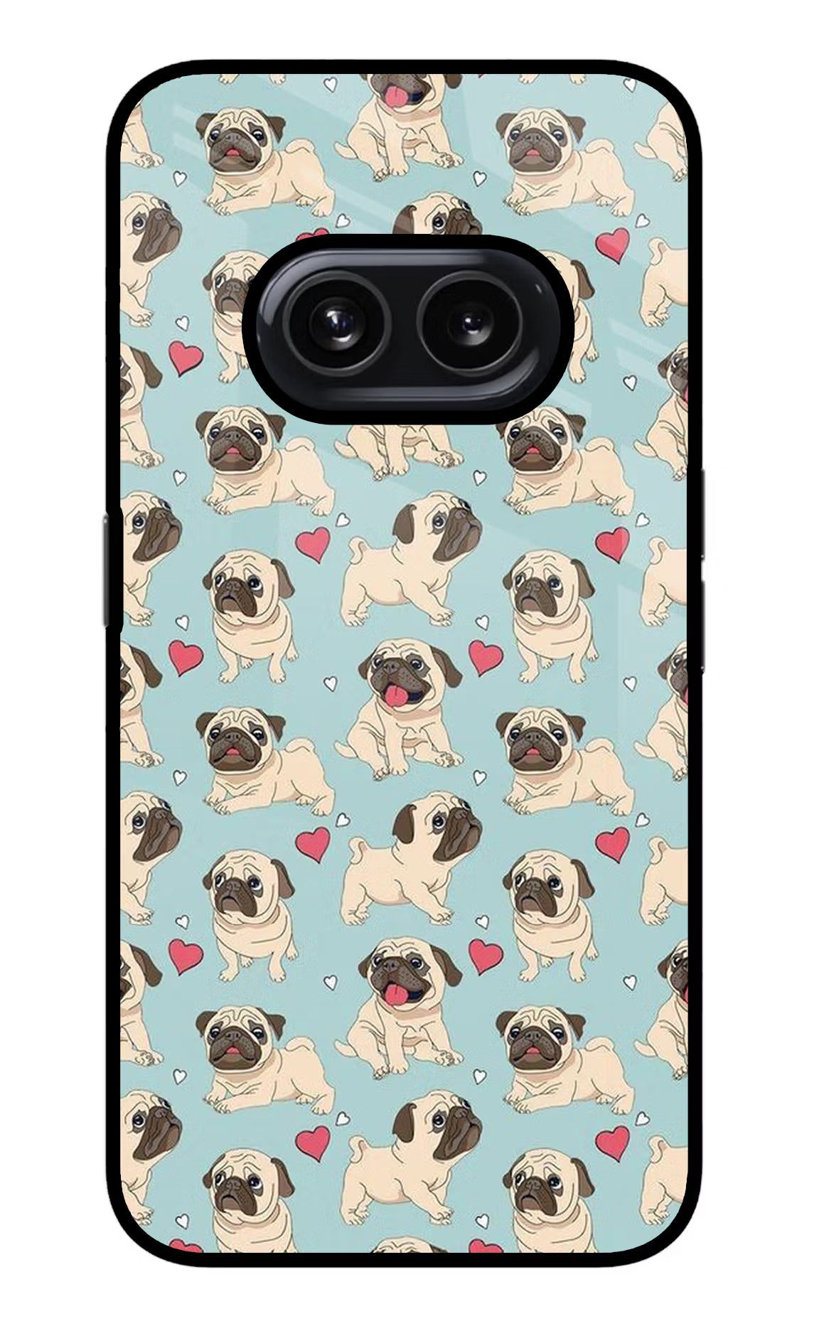 Pug Dog Nothing Phone 2A Glass Case Back Cover by Casekaro