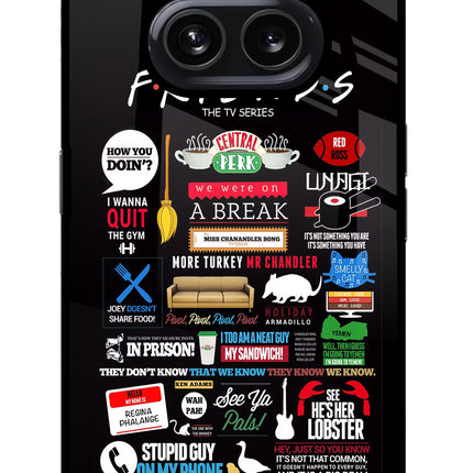 FRIENDS Nothing Phone 2A Glass Case Back Cover by Casekaro