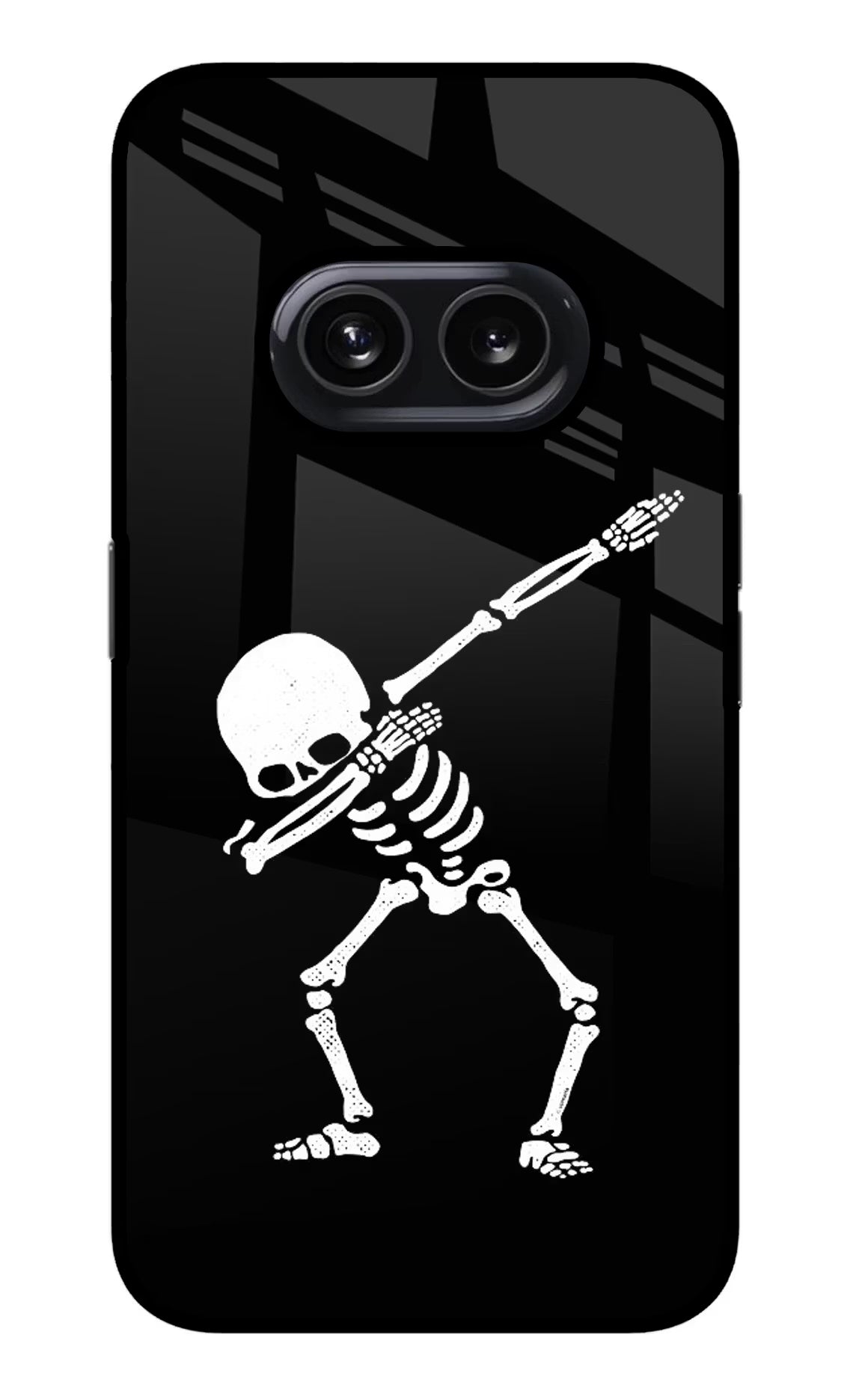Dabbing Skeleton Art Nothing Phone 2A Glass Case Back Cover by Casekaro
