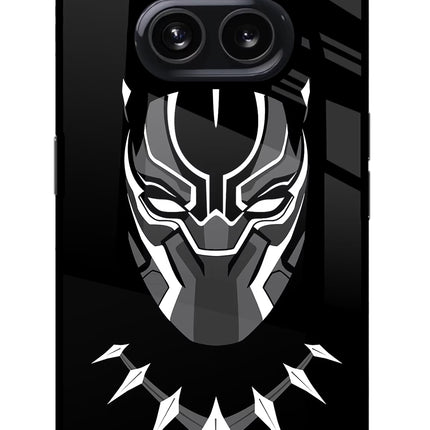 Black Panther Nothing Phone 2A Glass Case Back Cover by Casekaro