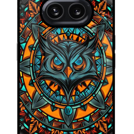 Angry Owl Art Nothing Phone 2A Glass Case Back Cover by Casekaro