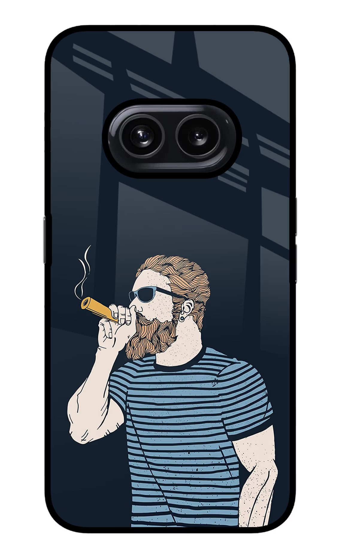 Smoking Nothing Phone 2A Glass Case Back Cover by Casekaro