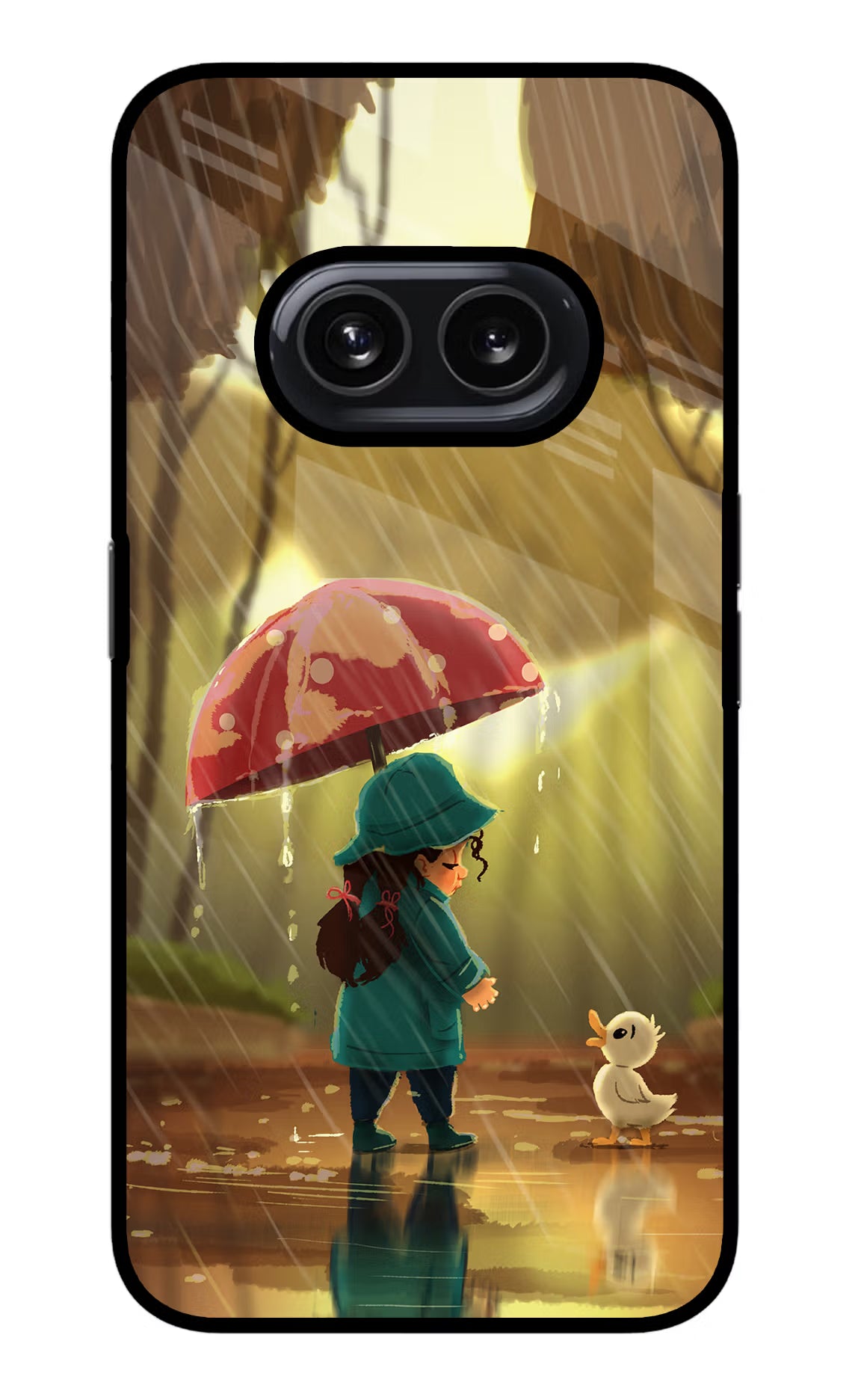 Rainy Day Nothing Phone 2A Glass Case Back Cover by Casekaro