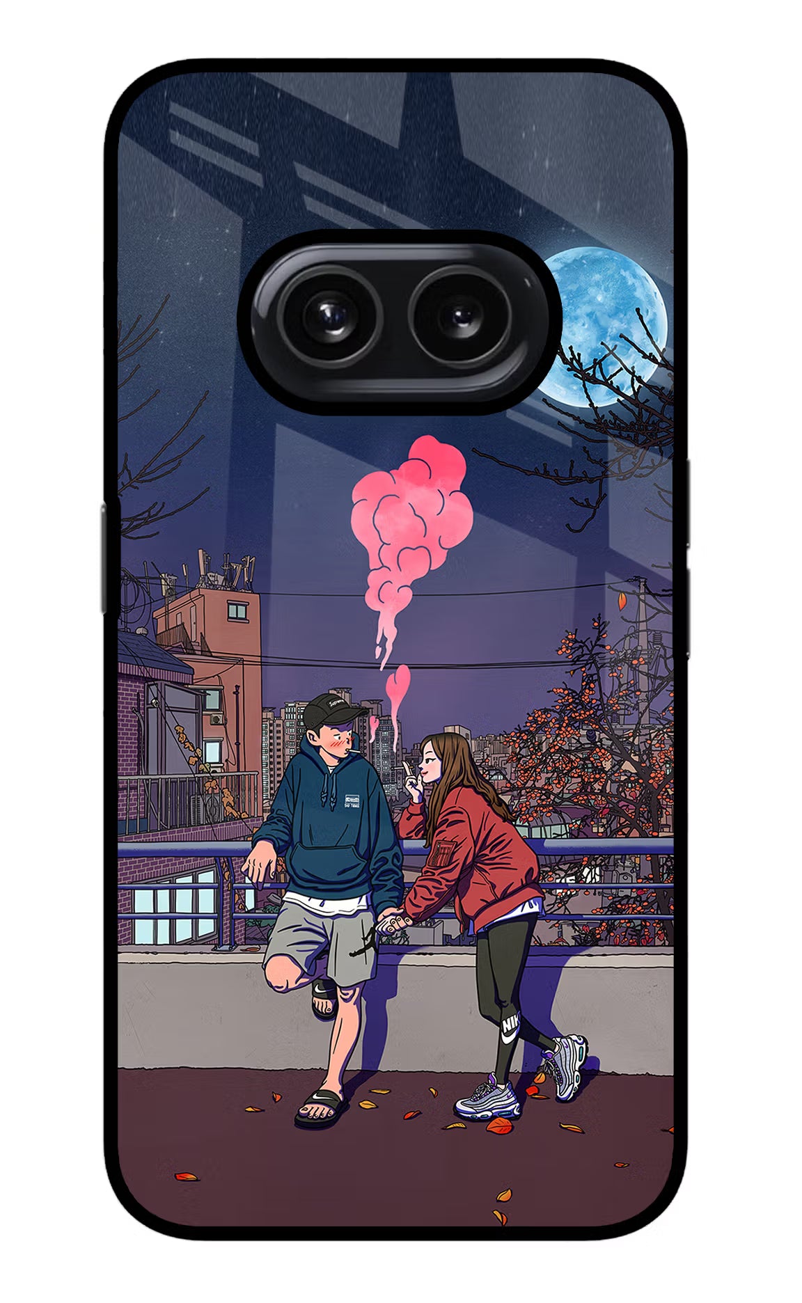 Chilling Couple Nothing Phone 2A Glass Case Back Cover by Casekaro