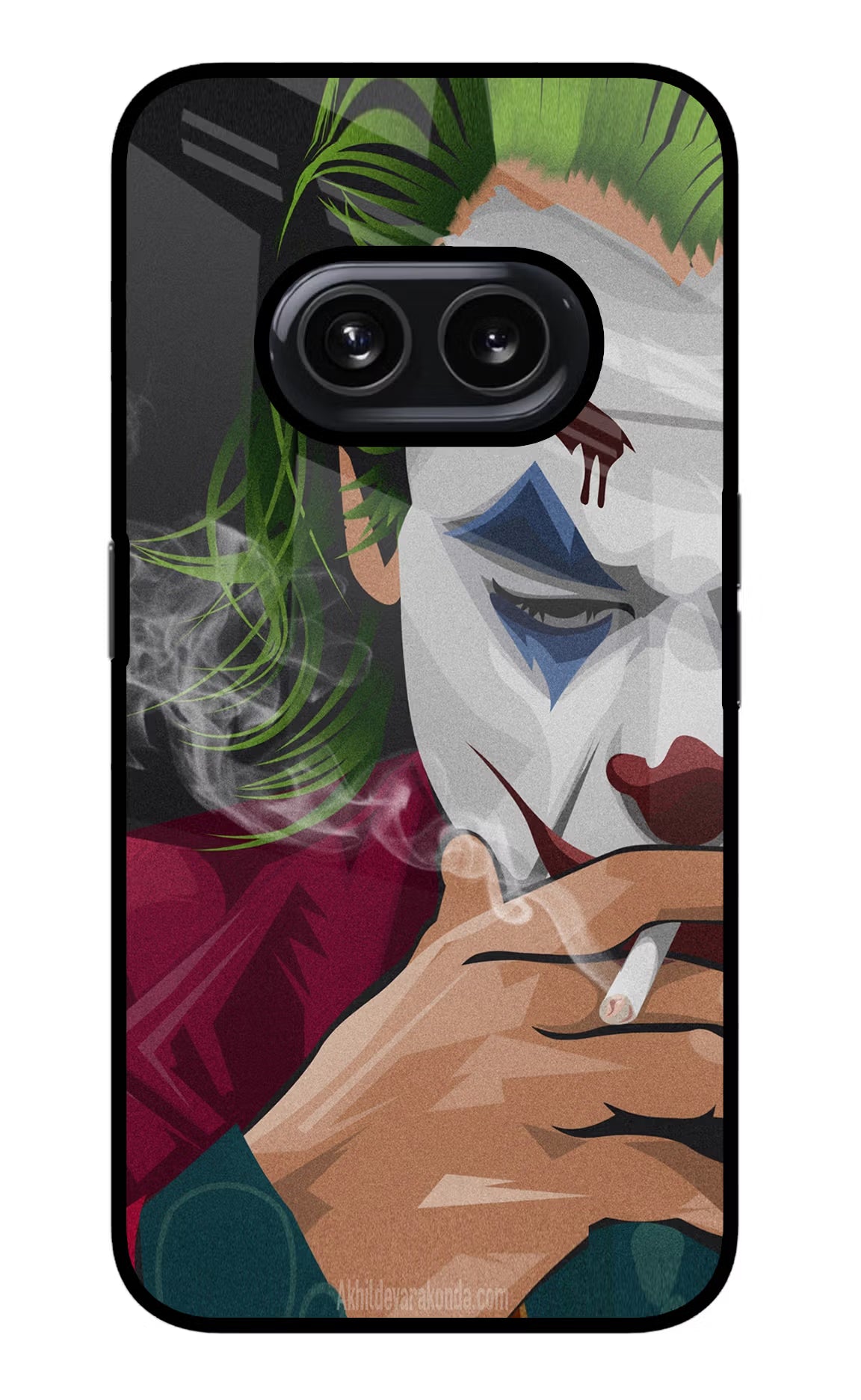 Joker Smoking Nothing Phone 2A Glass Case Back Cover by Casekaro