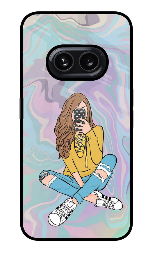 Selfie Girl Nothing Phone 2A Glass Case