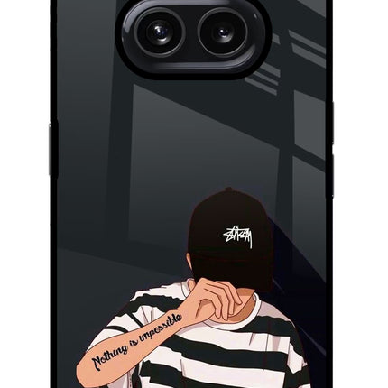 Aesthetic Boy Nothing Phone 2A Glass Case Back Cover by Casekaro