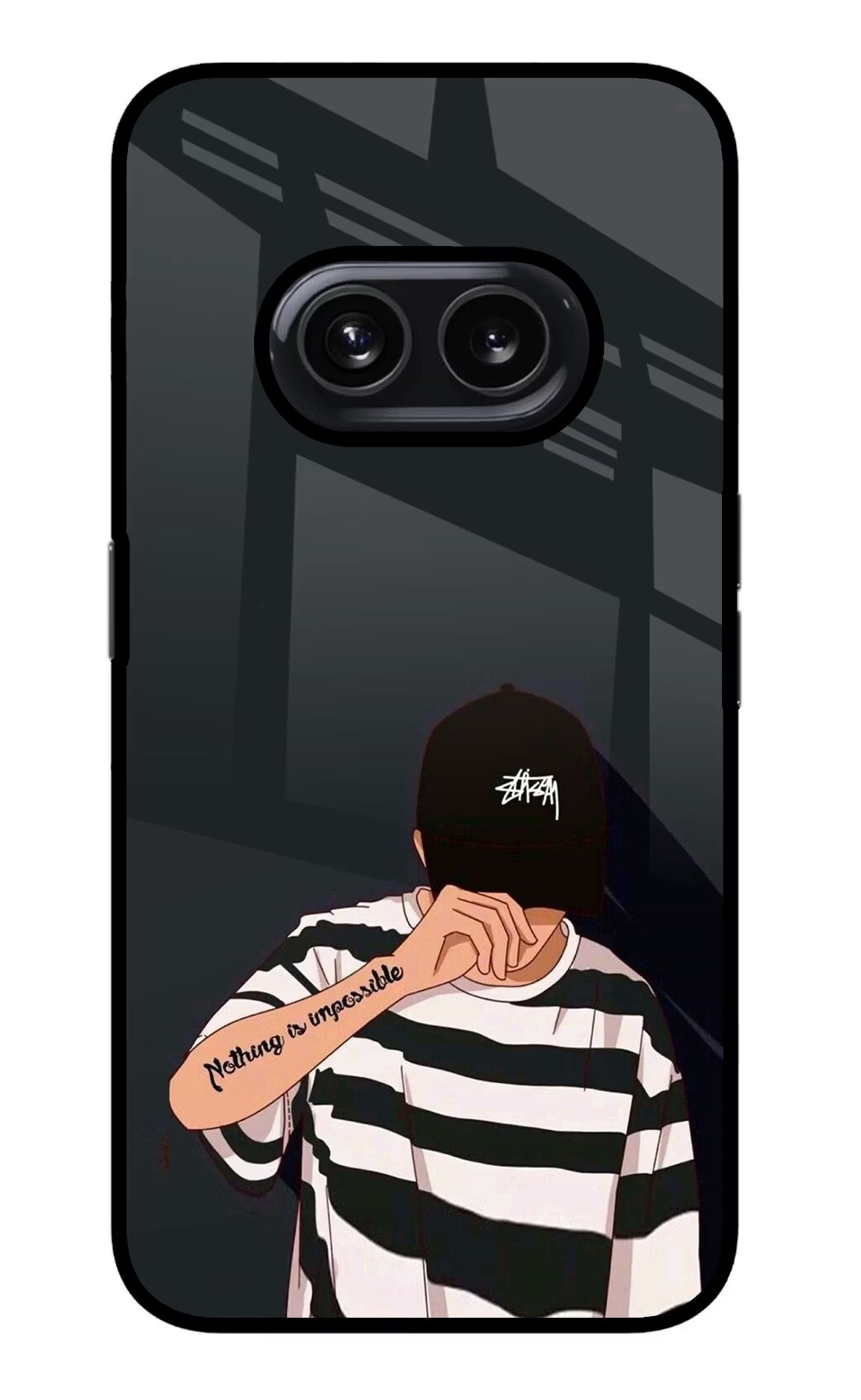 Aesthetic Boy Nothing Phone 2A Glass Case Back Cover by Casekaro