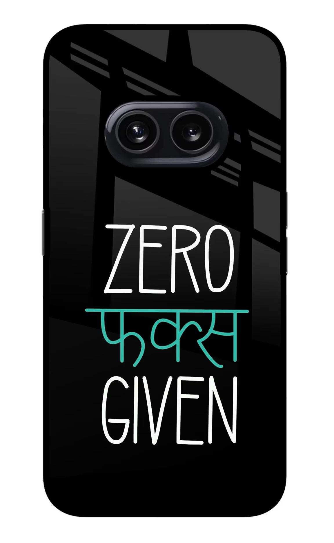 Zero Fucks Given Nothing Phone 2A Glass Case Back Cover by Casekaro