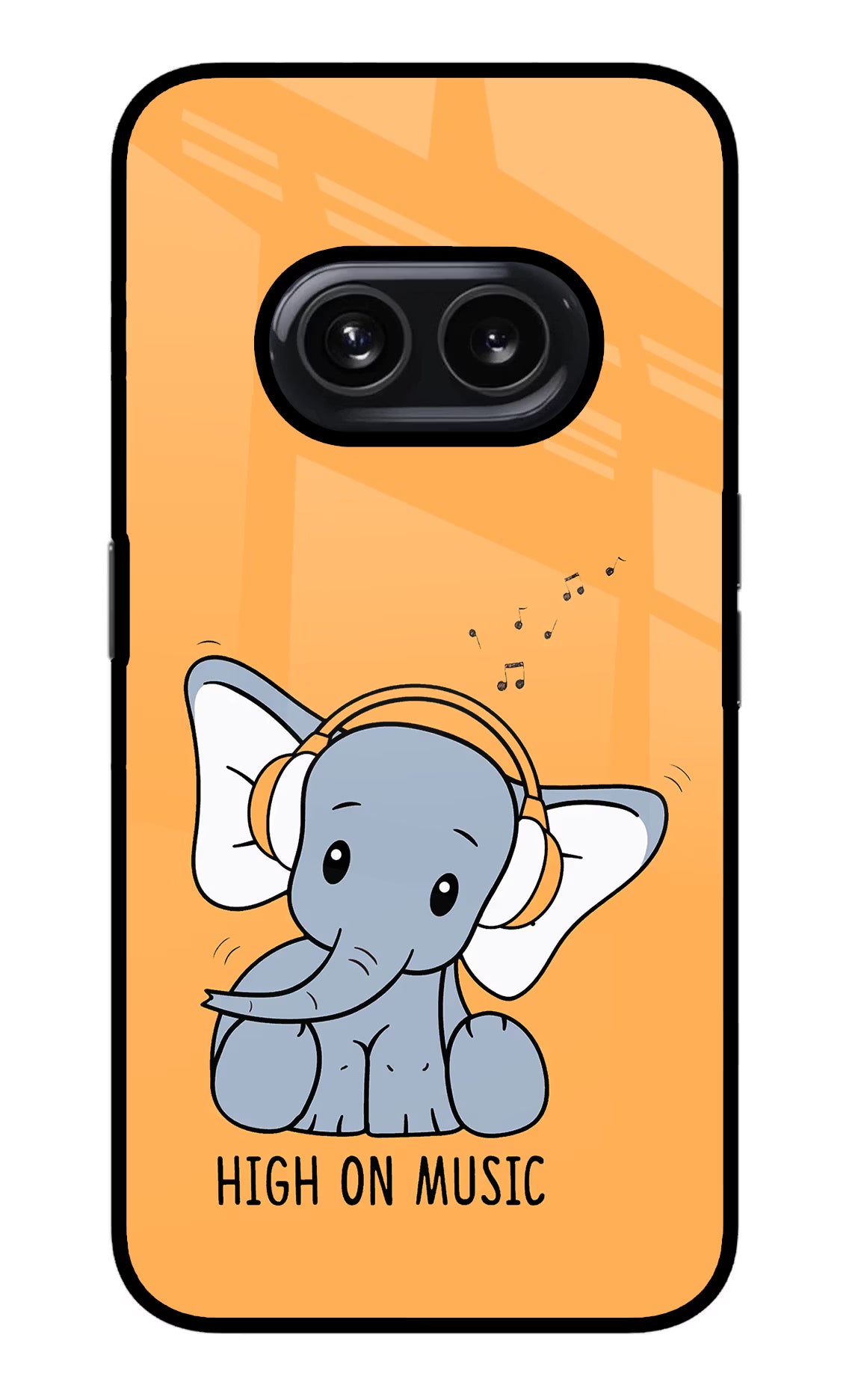 High On Music Nothing Phone 2A Glass Case Back Cover by Casekaro