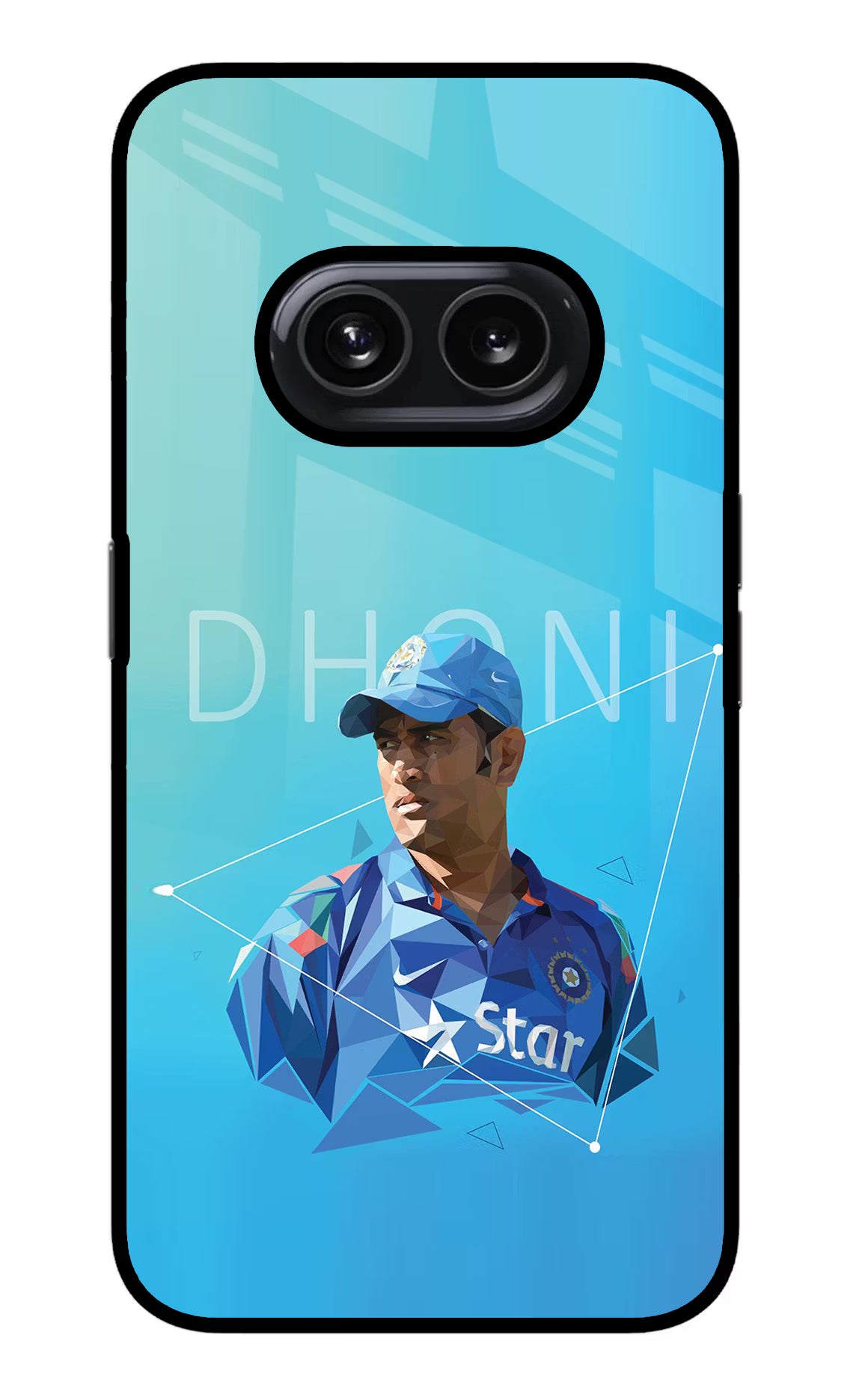 Dhoni Artwork Nothing Phone 2A Glass Case Back Cover by Casekaro