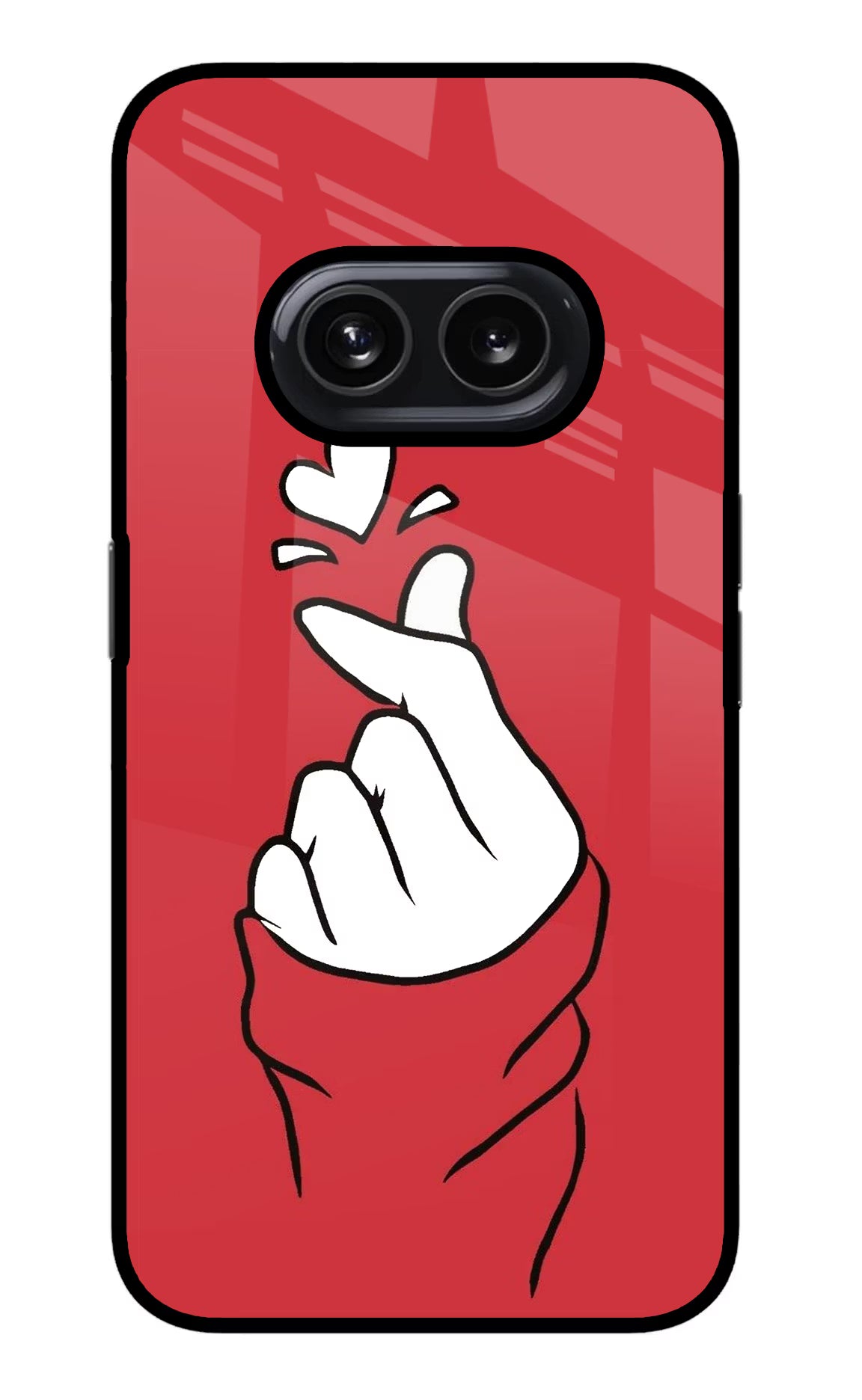 Korean Love Sign Nothing Phone 2A Glass Case Back Cover by Casekaro