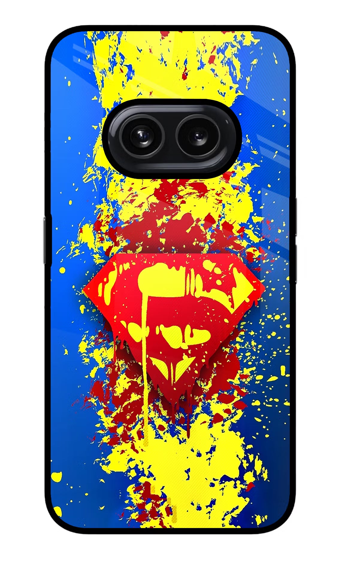 Superman logo Nothing Phone 2A Glass Case Back Cover by Casekaro
