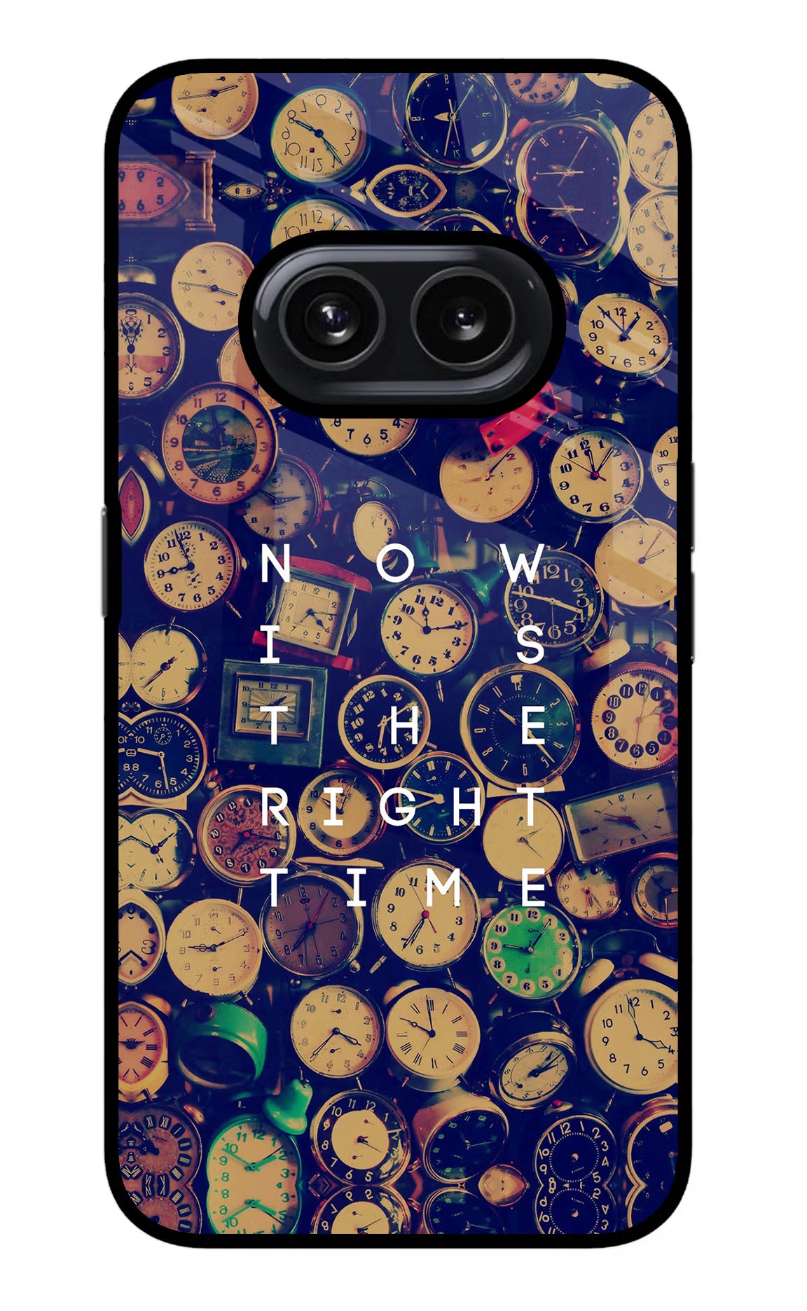 Now is the Right Time Quote Nothing Phone 2A Glass Case Back Cover by Casekaro