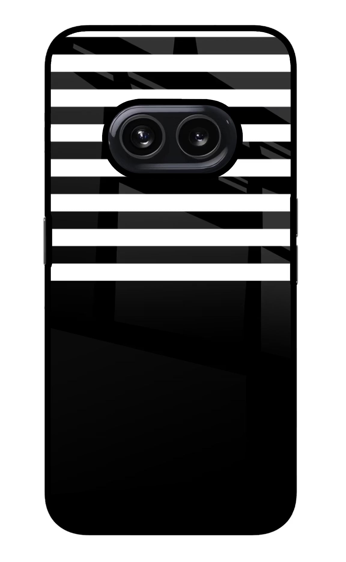 Black and White Print Nothing Phone 2A Glass Case Back Cover by Casekaro