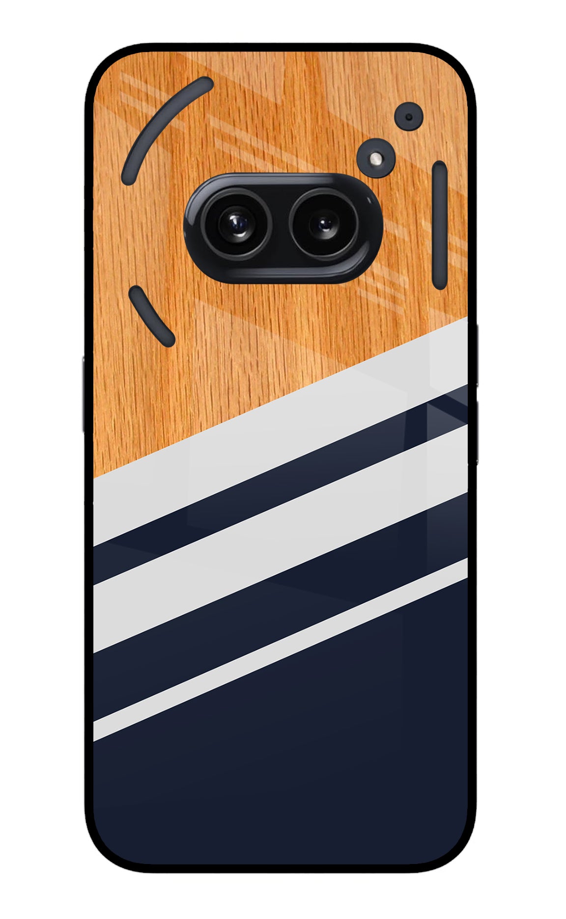 Blue and white wooden Nothing Phone 2A Back Cover