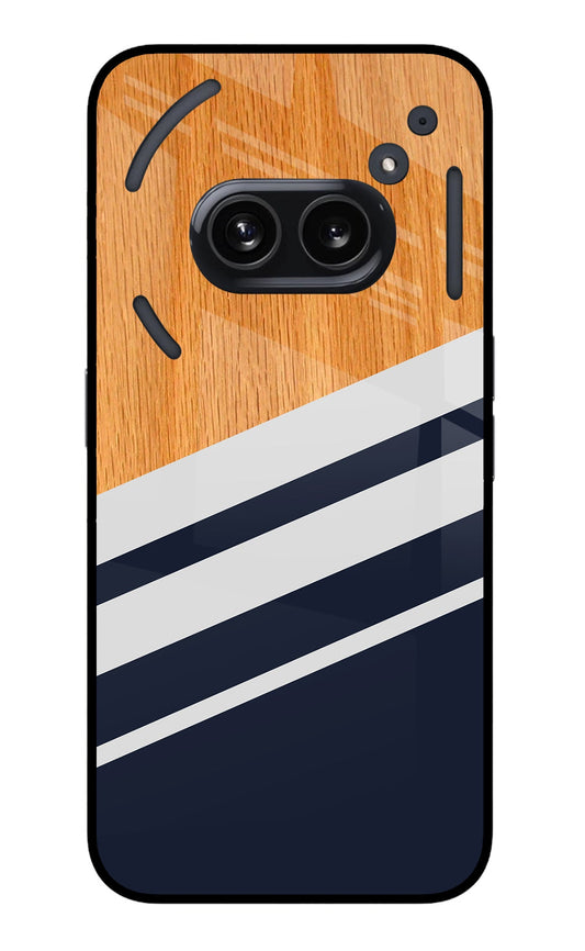 Blue and white wooden Nothing Phone 2A Glass Case