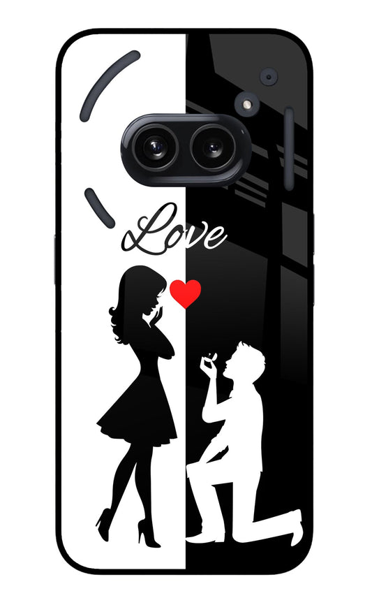 Love Propose Black And White Nothing Phone 2A Glass Case