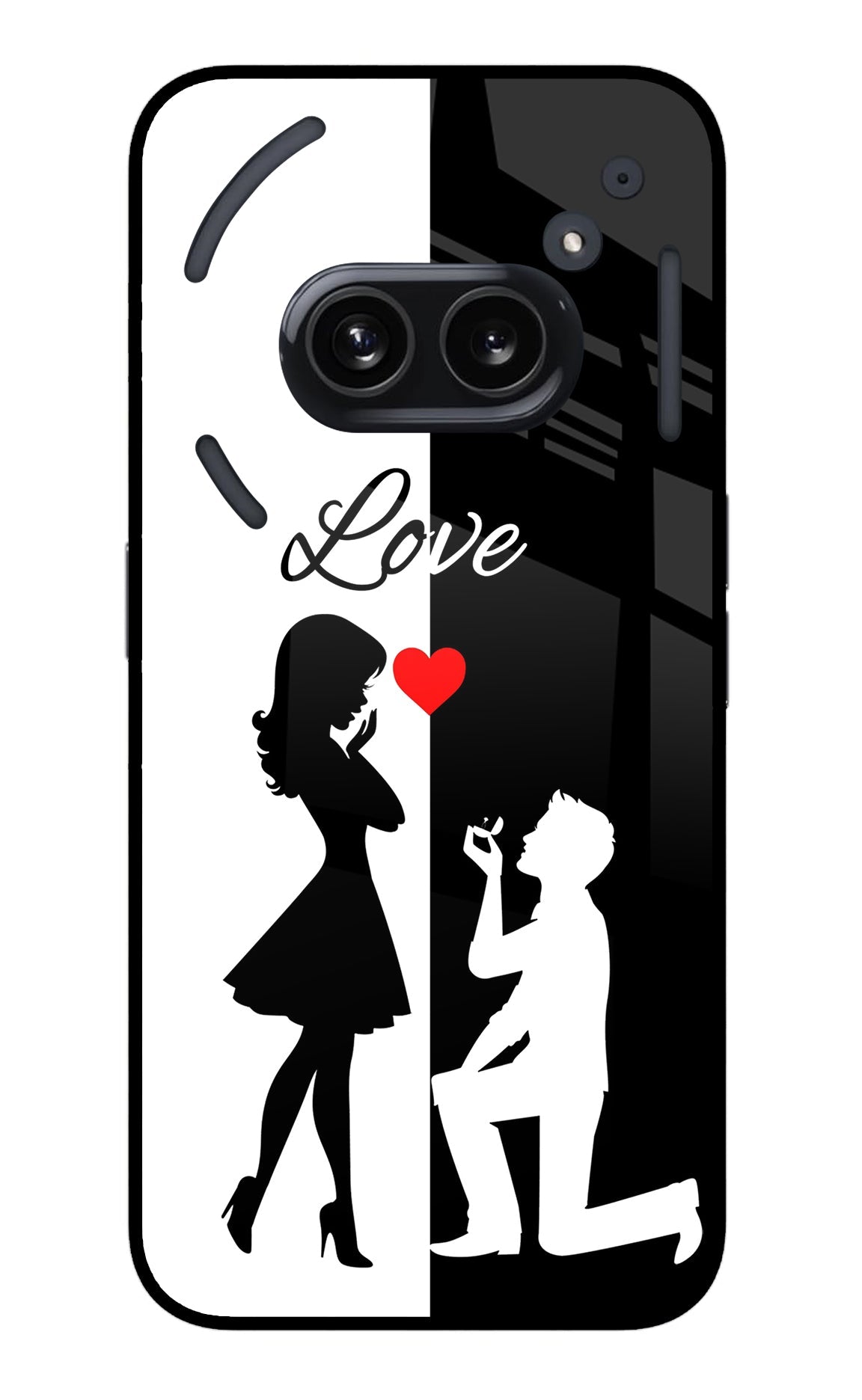 Love Propose Black And White Nothing Phone 2A Back Cover